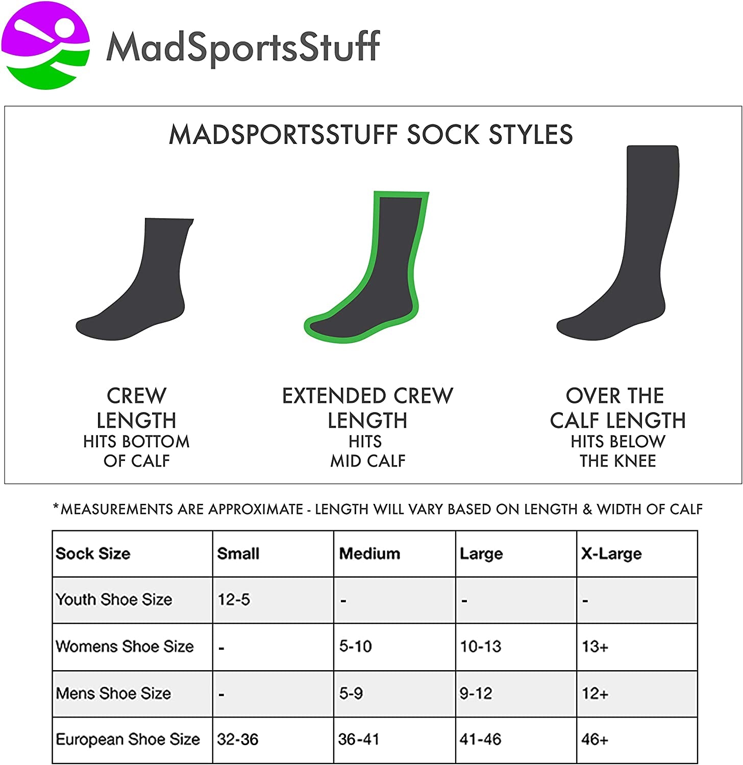 Athletic Hockey Crew Socks (Multi Colors) by Madsportsstuff