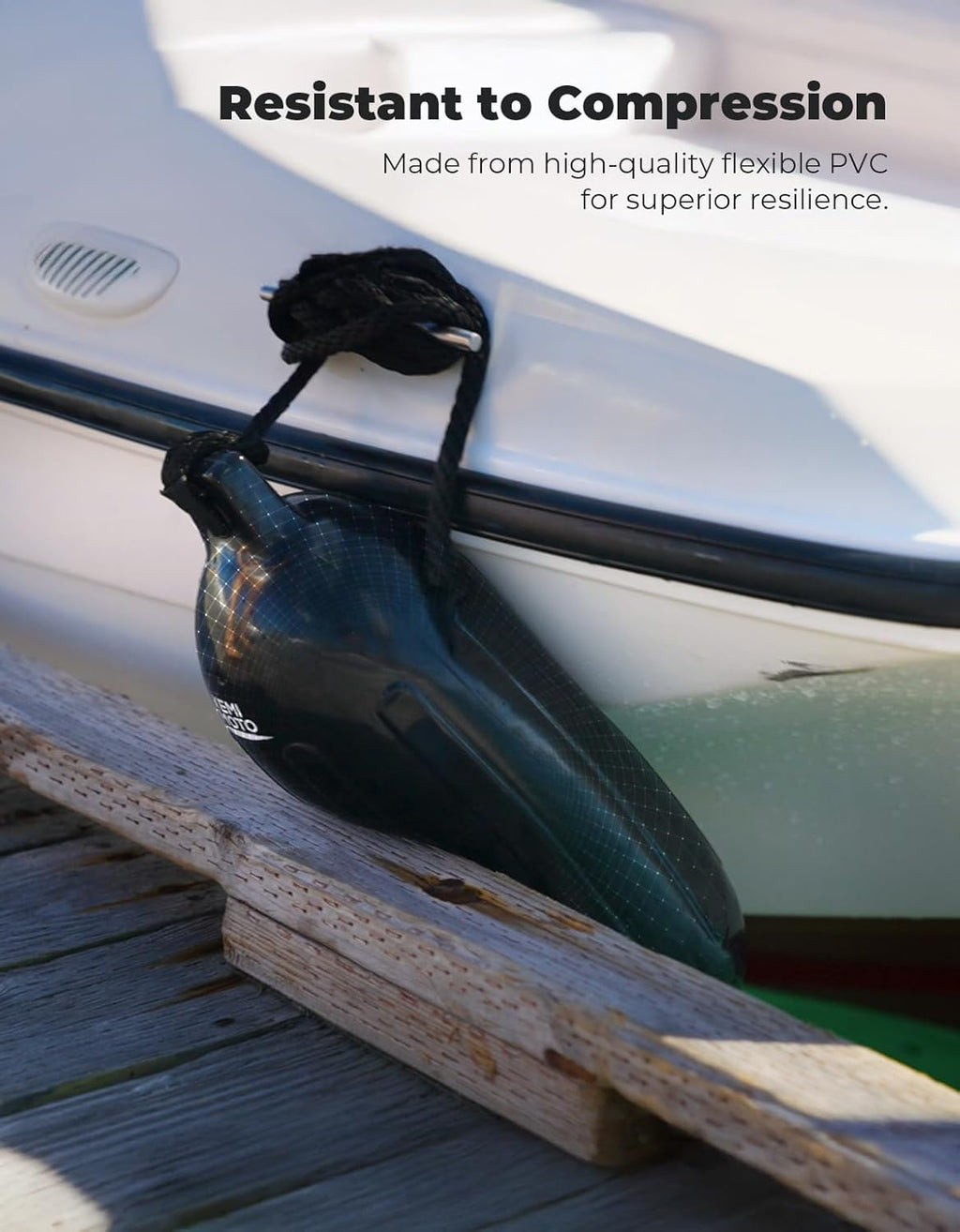 Boat Fenders Boat Bumpers for 15-35Ft Boat, 4 Pack Inflatable Boat Fenders Bumpers with 4 Ropes, Boat Bumpers for Docking, Fit for Pontoon Boat Bass Boat and Jon Boat