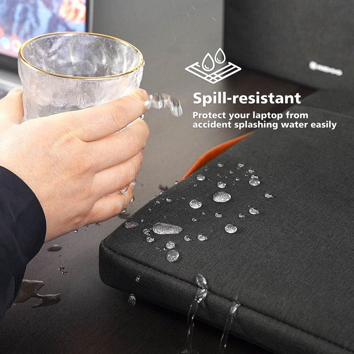 15 Inch Laptop Sleeve Case Carrying Bag Protective for 16" 15" Macbook Pro / 15" Surface Book 2 3/2020 Dell XPS 15/15.6" Lenovo Yoga 7I / Ideapad S340/ Galaxy Book Pro 360 / Notebook 9 Pro