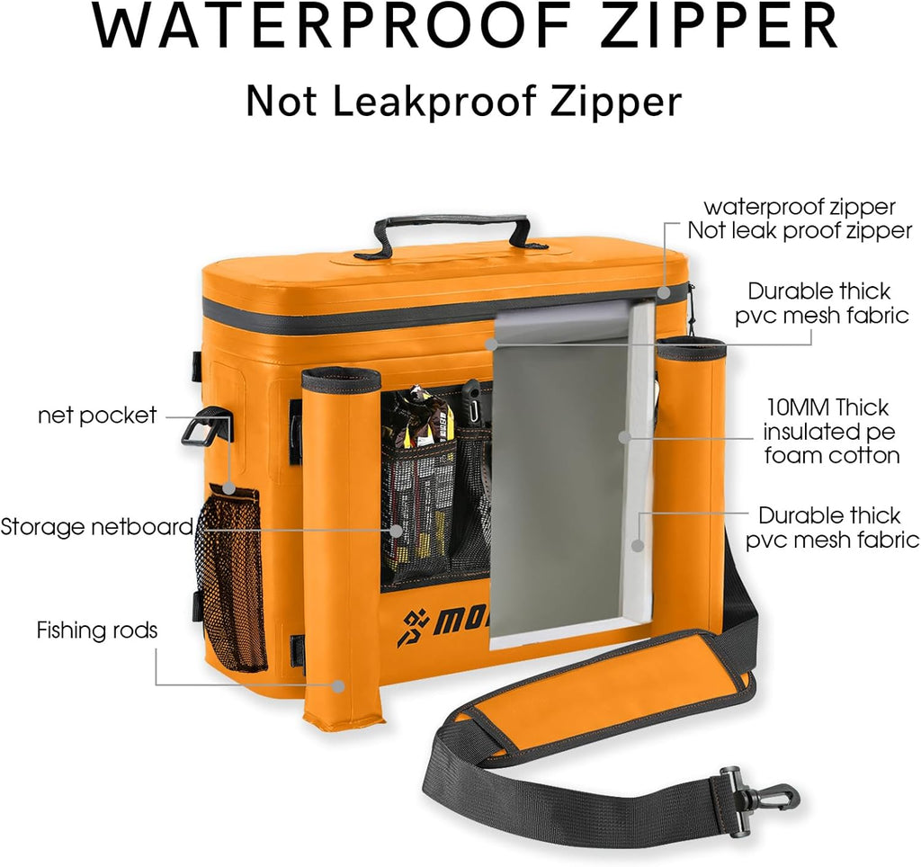 Kayak Cooler,Waterproof Kayak Seat Back Cooler for Kayaking,Kayak Accessories Cooler Bag,Protable Ice Chest,Beach Cooler,Travel Cooler for Camping or Lunch Bag