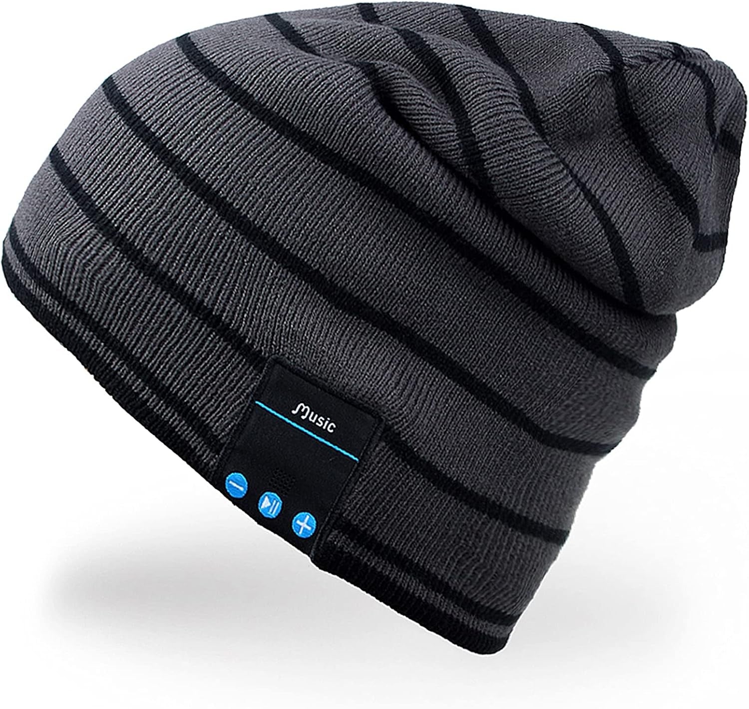 Bluetooth Beanie Hat, Bluetooth Beanie for Men Women, Beanie with Bluetooth Headphones, Music Hat with Bluetooth Speaker, Bluetooth Hats Bluetooth Skully Cap, for Dad Teens Husband