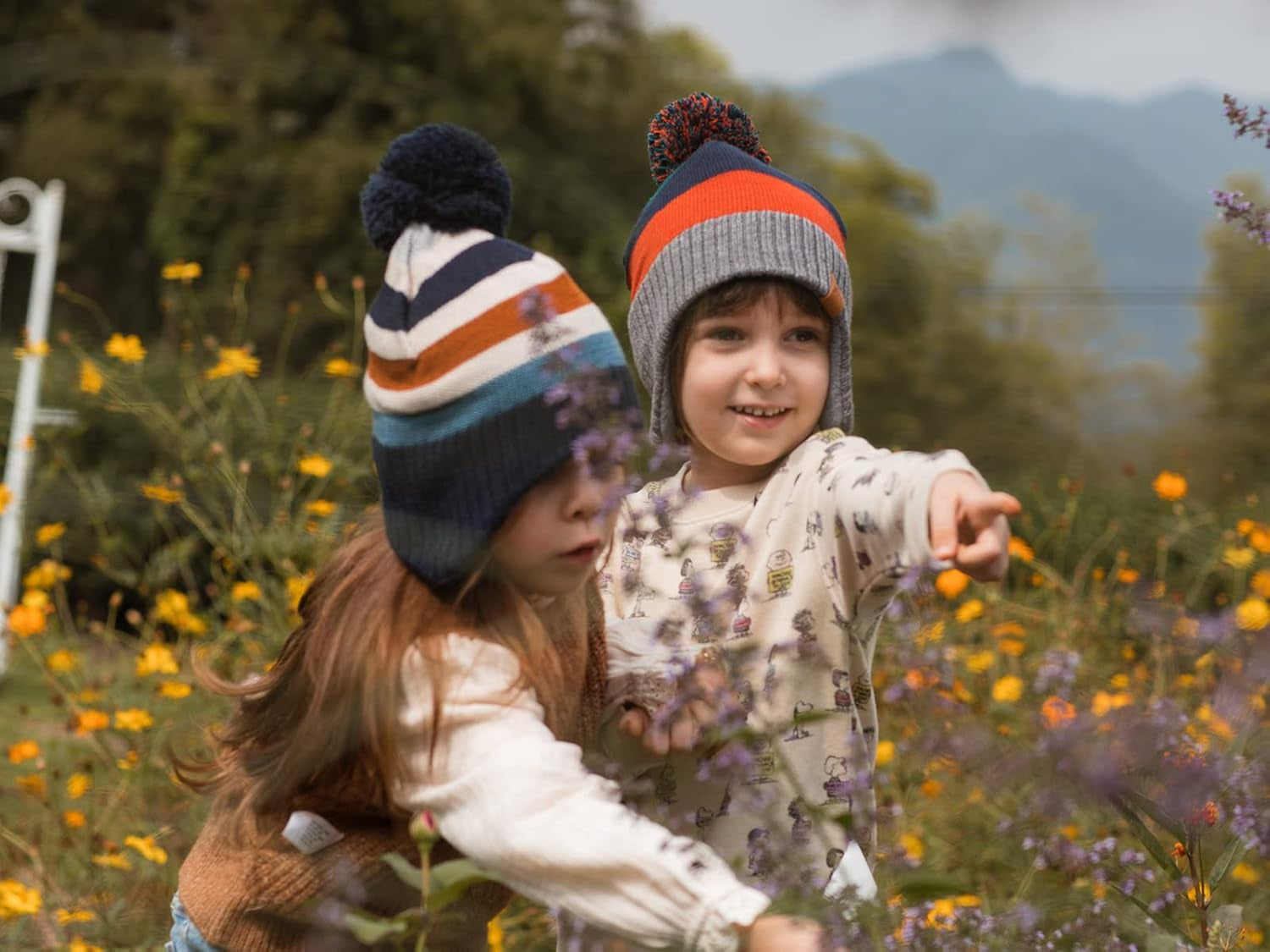 Boys Winter Hat Earflap Knitted Beanie for Kids Warm Fleece Lined Thicken Hat for Baby