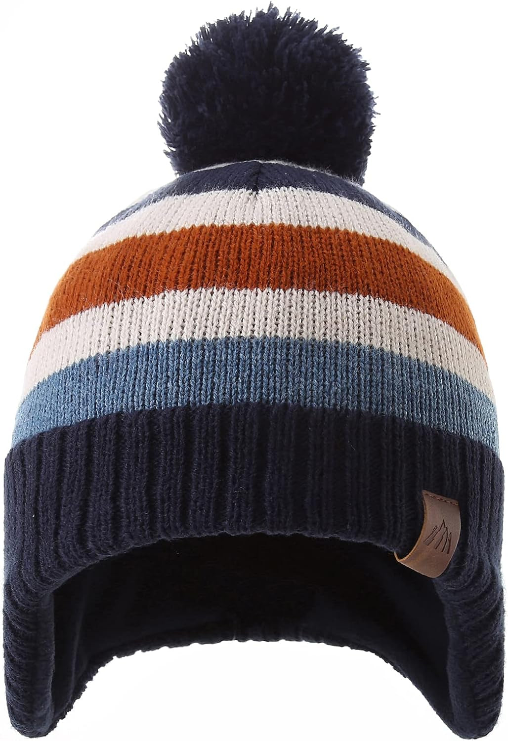 Boys Winter Hat Earflap Knitted Beanie for Kids Warm Fleece Lined Thicken Hat for Baby