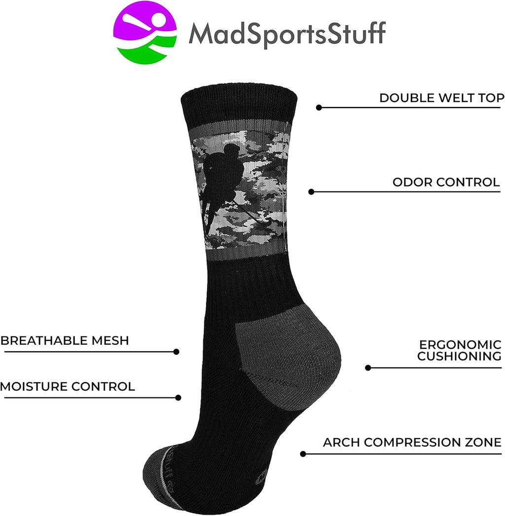 Athletic Hockey Crew Socks (Multi Colors) by Madsportsstuff