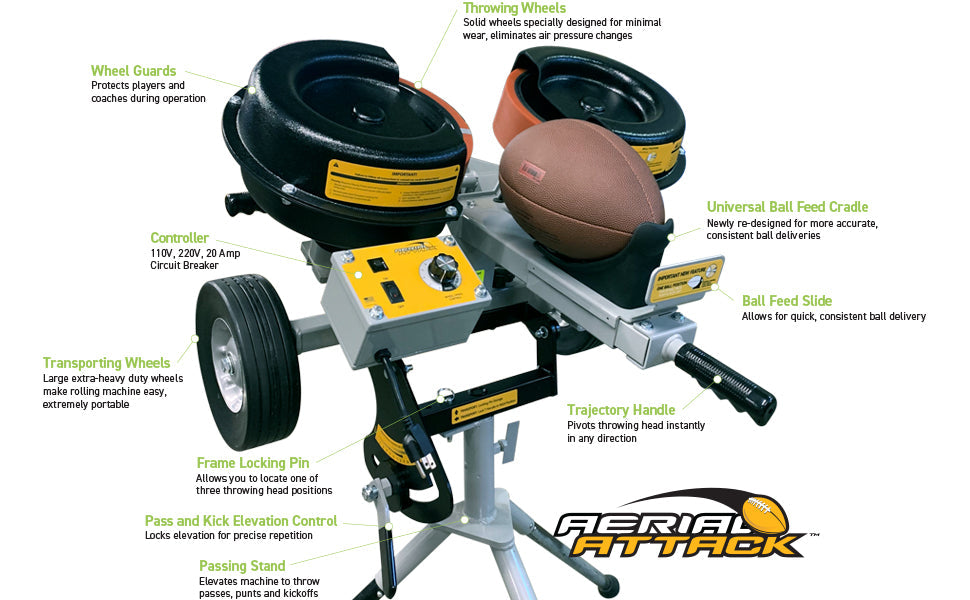 Sports Attack Aerial Attack Football Throwing Machine